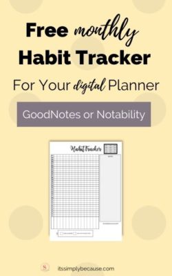 Free Monthly Habit Tracker