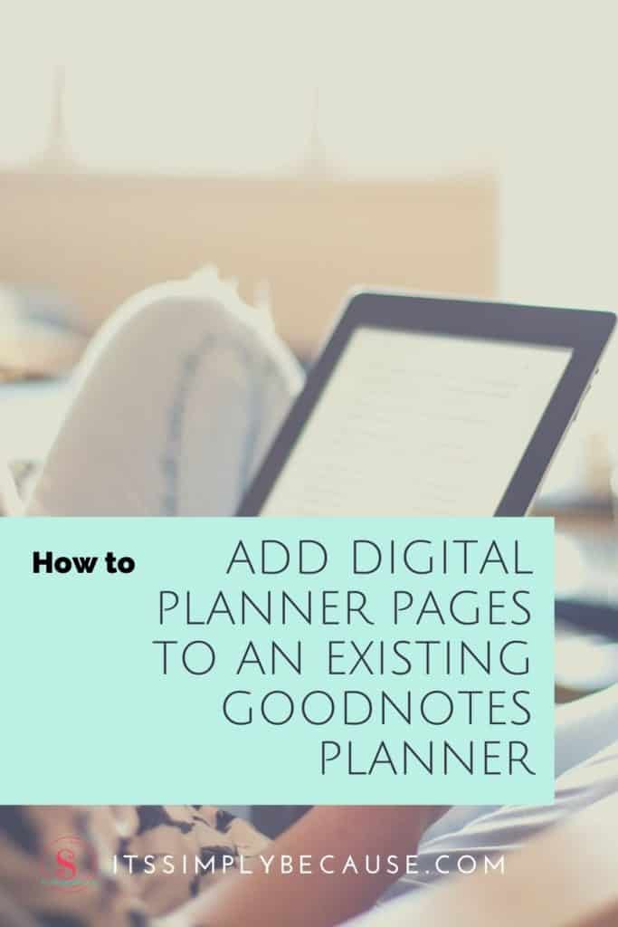 how to add a page to digital planner