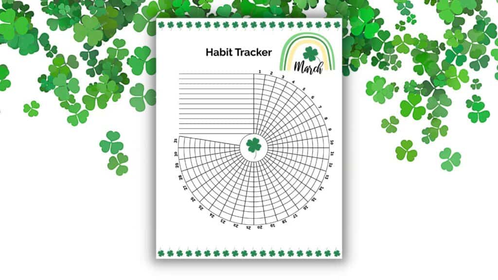 Monday habit tracker printable