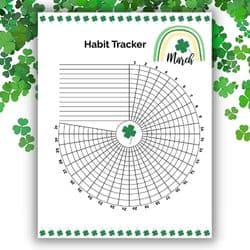 March habit tracker printable